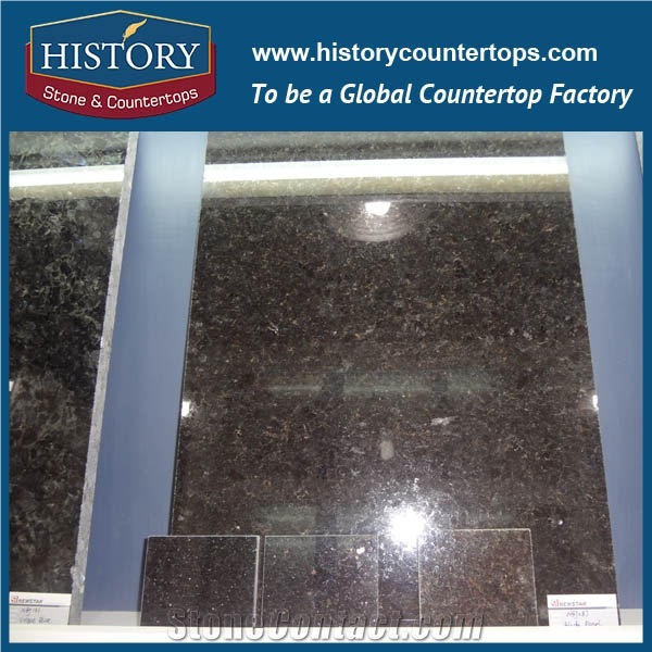 Historystone Imported Indian High Quality Polished Surface Finished Labrador Black Pearl Granite Slabs,Stone for Tile, Paving Stone/ Wall Cladding.