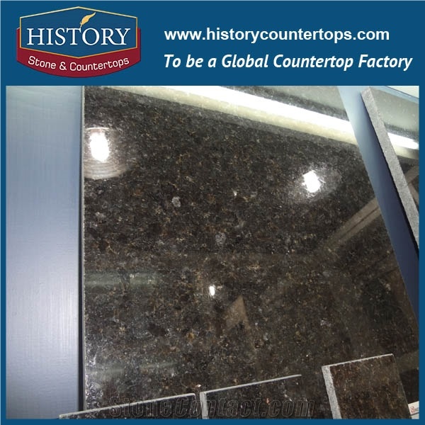 Historystone Imported Indian High Quality Polished Surface Finished Labrador Black Pearl Granite Slabs,Stone for Tile, Paving Stone/ Wall Cladding.