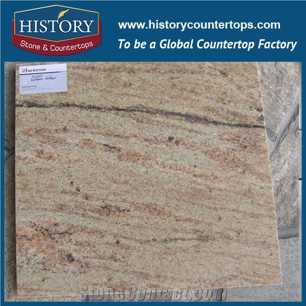 Historystone Imported Natural Best Kashmir Golden Granite Stone Slabs for Floor Polishing,Wall Cladding Covering,Polished Suface.