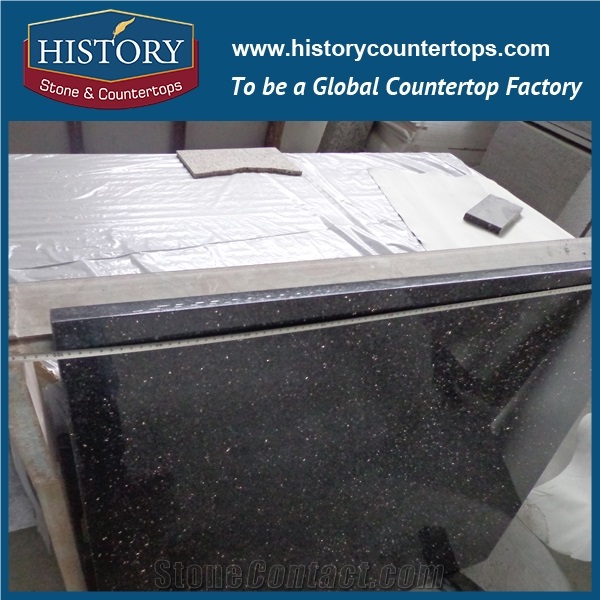 Historystone Imported Polished Surface Galaxy Black Granite Slabs & Tiles Polished with Low Price,Indoor & Outdoor, Floor/ Wall/Swimming Pool Tiles