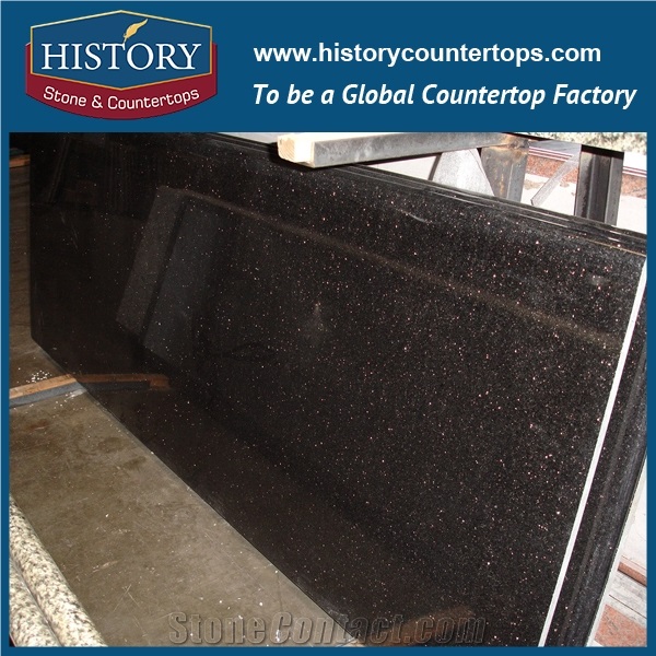 Historystone Imported Polished Surface Galaxy Black Granite Slabs & Tiles Polished with Low Price,Indoor & Outdoor, Floor/ Wall/Swimming Pool Tiles