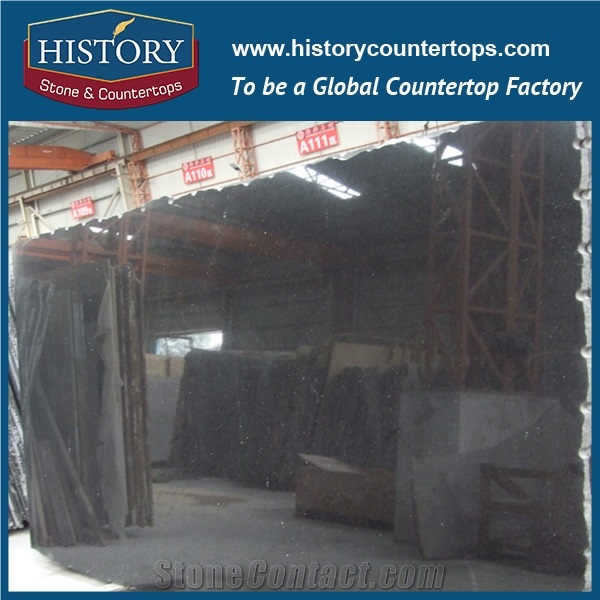 Historystone Imported Polished Surface Galaxy Black Granite Slabs & Tiles Polished with Low Price,Indoor & Outdoor, Floor/ Wall/Swimming Pool Tiles
