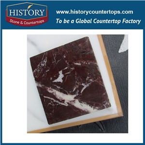 Historystone Imported Rosso Levanto Turkey Red Natural Polished Marble Floor and Wall Tiles & Slabs,Interior Decoration/ as Setting Wall/Arts and Crafts,Freedom,Romance,Passion,Hot Sales Natural Stone