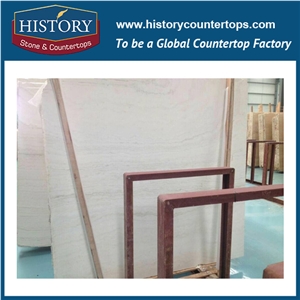 Historystone Imported Top Quality Of Super White Travertine Hoar Line Wavy Grain Pattern High Quality Hot Sales Best Cheap Price Natural Stone Polished for Flooring Tiles & Wall Cladding Covering