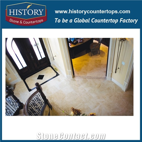 Historystone Imported Top Quality Of Super White Travertine in Iran, Hoar Line Wavy Grain Pattern,Stone Slabs for Tiles Flooring & Wall Covering,Best Quality Hottest Cheapest Decoration Indoor