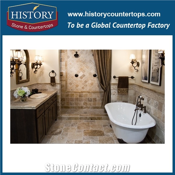 Historystone Imported Top Quality Of Super White Travertine in Iran, Hoar Line Wavy Grain Pattern,Stone Slabs for Tiles Flooring & Wall Covering,Best Quality Hottest Cheapest Decoration Indoor
