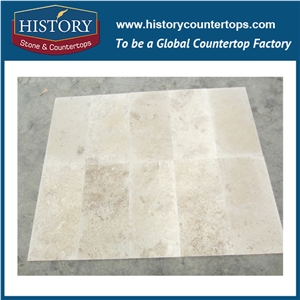 Historystone Modern Light Coffee Travertine Lower Price Polished Surface Flooring Border Designs,High Quanlity and Best Cut to Size Coffee and Yellow,Beautiful Design Unique Style.