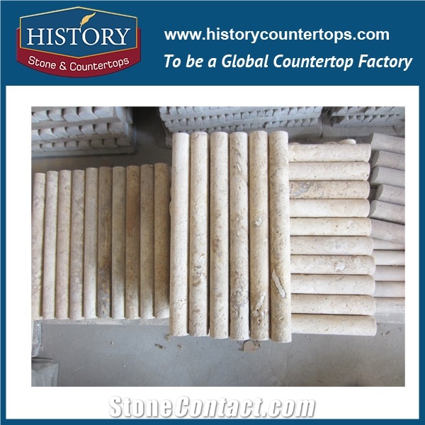 Historystone Modern Light Coffee Travertine Lower Price Polished Surface Flooring Border Designs,High Quanlity and Best Cut to Size Coffee and Yellow,Beautiful Design Unique Style.
