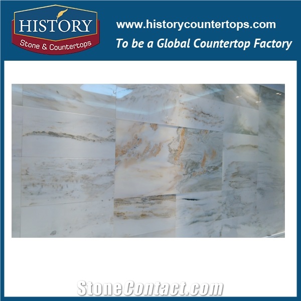 Historystone Ocean Galaxy China Sale Well Natural Stone Slabs Polished Surface White Marble 305*610 Bathroom Flooring Tiles & Wall Clading & Vanity Top, Best Price Good Quality Decoration Material