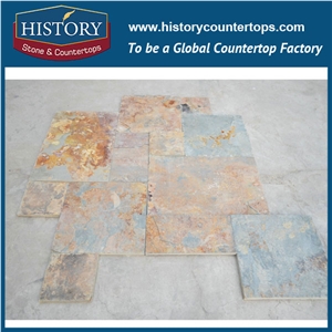 Honed Rusty Slate Stone for Wall Covering Tile 30x60, Floor Paving and Swimming Pool Cladding