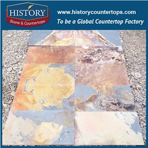 Honed Rusty Slate Stone for Wall Covering Tile 30x60, Floor Paving and Swimming Pool Cladding