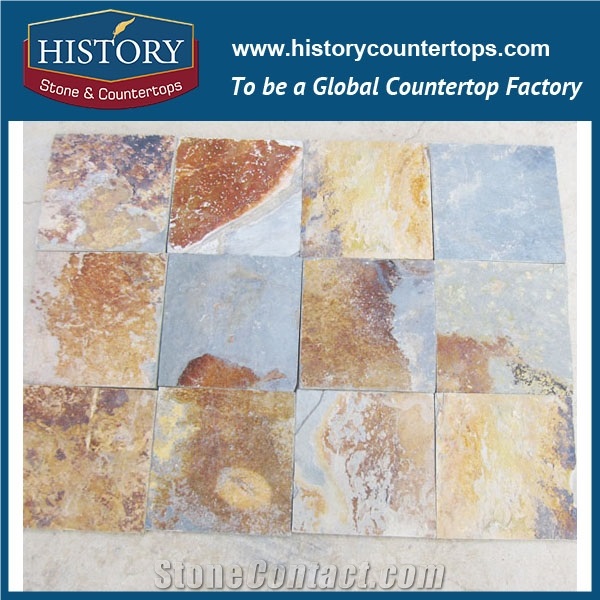 Honed Rusty Slate Stone for Wall Covering Tile 30x60, Floor Paving and Swimming Pool Cladding
