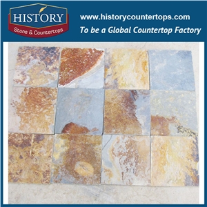 Honed Rusty Slate Stone for Wall Covering Tile 30x60, Floor Paving and Swimming Pool Cladding