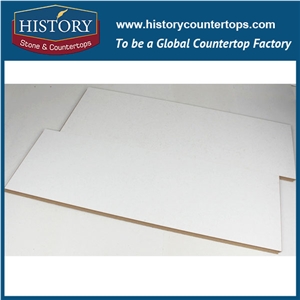 Hotel Engineered Pure White Quartz Stone Slabs Tiles Flooring Walling for Kitchen Banthroom