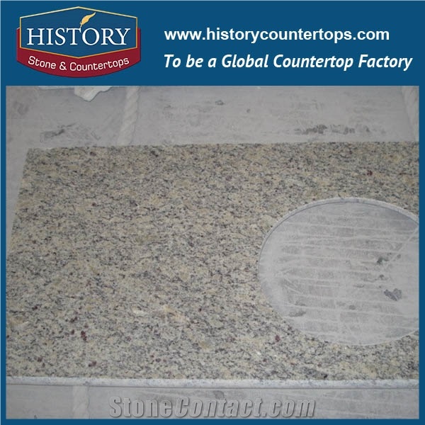 Imported Brazil Granite Giallo Cecilia Spots Particles Style Golden Lines,Indoor and Outdoor High-Grade Decoration Bathroom Top,Components or a Panel,Cut to Size Hot Sales Natural Stone