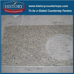 Imported Brazil Granite Giallo Cecilia Spots Particles Style Golden Lines,Indoor and Outdoor High-Grade Decoration Bathroom Top,Components or a Panel,Cut to Size Hot Sales Natural Stone