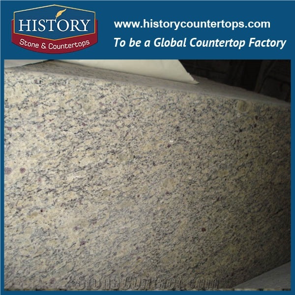 Imported Brazil Granite Giallo Cecilia Spots Particles Style Golden Lines,Indoor and Outdoor High-Grade Decoration Bathroom Top,Components or a Panel,Cut to Size Hot Sales Natural Stone