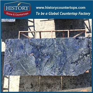 Imported Brazil Sodalite Blue Jasper Semiprecious Stone Luxury Blue Granite Big Slabs/Bolivian Granite Wall Floor Covering Tiles/High Grade Granite Slab/Vanity Top High Quality Hot Sales