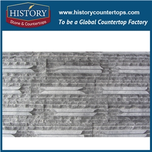 Irregular Surface Changxing Black Natural Split Fireproof Marble Culture Stone for Interlocking Indoor & Outdoor Feature Wall Covering, Corner Panels