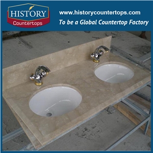 Italy High Quality Botticino Classical, Botticino Tipo Classico Marble for Polishing Banthroom Countertops, Polished Vanity Tops for Hospitality Project