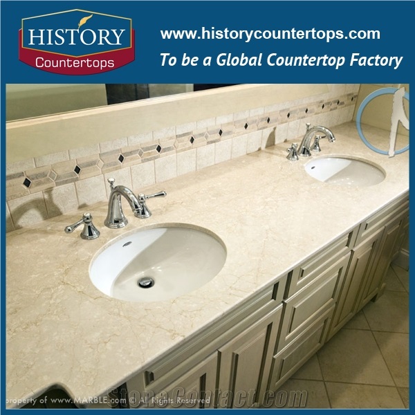 Italy High Quality Botticino Classical, Botticino Tipo Classico Marble for Polishing Banthroom Countertops, Polished Vanity Tops for Hospitality Project