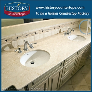 Italy High Quality Botticino Classical, Botticino Tipo Classico Marble for Polishing Banthroom Countertops, Polished Vanity Tops for Hospitality Project