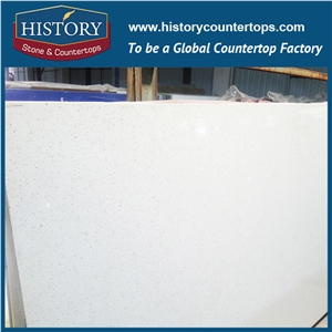 Manufacturer Engineered Galaxy White Quartz Stone Composite Slabs Tiles Flooring Walling