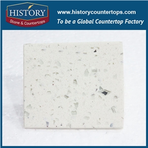 Manufacturer Engineered Galaxy White Quartz Stone Composite Slabs Tiles Flooring Walling