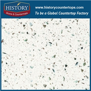 Manufacturer Engineered Galaxy White Quartz Stone Composite Slabs Tiles Flooring Walling