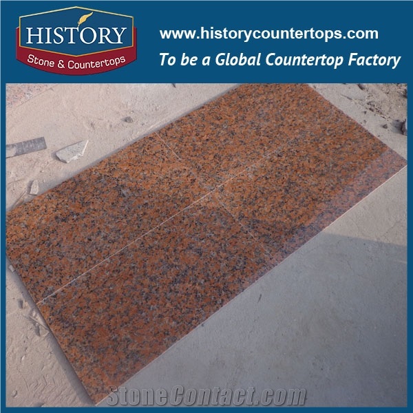Maple Leaf Smooth Finish Laminated Granite Flooring, Kitchen Countertops Slabs and Wall Tiles, Good Color Best Price Cheap G562 China,Natural Stone Slabs Polished Strong Fumigated Wood