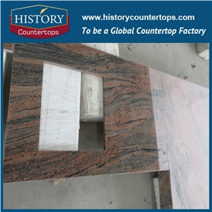 Multicolor Fantasy Vein Natural Granite with High Polished Solid Surface Top Selling Kitchen Countertop Worktop Bar Top Bench Top