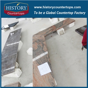 Multicolor Fantasy Vein Natural Granite with High Polished Solid Surface Top Selling Kitchen Countertop Worktop Bar Top Bench Top