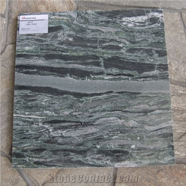 Multicolor Green Granite Solid Surface Countertop Floor Landscaping Paving Stones Wall Tiles Interior Decoration / a Panel / Lavabo / Handicraft Stones, High Quality Best Cheap Price