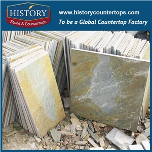 Natural Split Wood Color Finish Surface Slate Stone Tiles Making Machine Flooring, Restaurant Fireproof Wall Tiles, Alley Pavers
