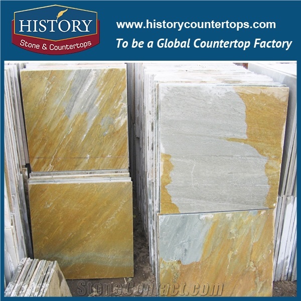 Natural Split Wood Color Finish Surface Slate Stone Tiles Making Machine Flooring, Restaurant Fireproof Wall Tiles, Alley Pavers