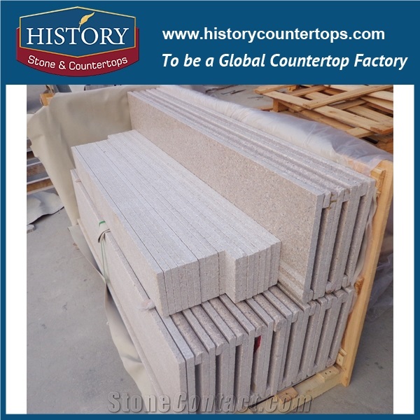 Natural Stone Hg030 G681 Beige Cream Factory Supply Cultured Style Integrated Veneer for Apartment Solid Bathroom Vanity Tops,Custom Top