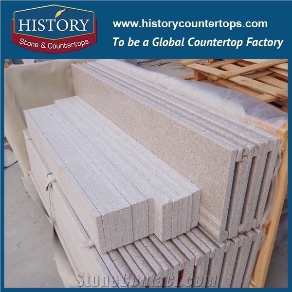 Natural Stone Hg030 G681 Beige Cream Factory Supply Cultured Style Integrated Veneer for Apartment Solid Bathroom Vanity Tops,Custom Top