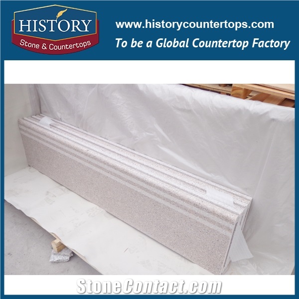 Natural Stone Hg030 G681 Beige Cream Factory Supply Cultured Style Integrated Veneer for Apartment Solid Bathroom Vanity Tops,Custom Top