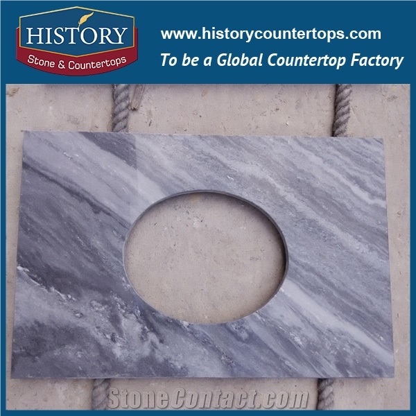 Natural Stone Hg228 Multicolor Grey Antique Customized Edges Retail Laminated European Stylish Inlay for Hotel Countertop, Vanity Tops