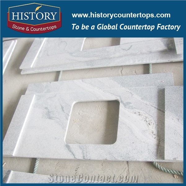 Natural Stone Hg228 Multicolor Grey Antique Customized Edges Retail Laminated European Stylish Inlay for Hotel Countertop, Vanity Tops
