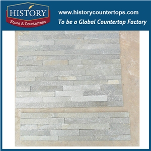 Polished Surface Light Green Slate Culture Stone for Interlocking Indoor & Outdoor Wall Covering, Corner Panels