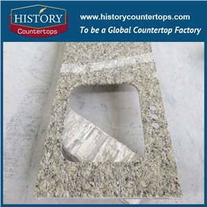 Popular Color High Polished Natural Granite Countertop with Bullnose Edge, Best Selling Durable Stone for Kitche Countertop Bench Tops Bar Top Worktop and Island Tops