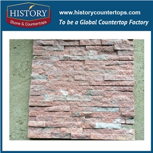 Pure Pink Eco-Friendly Natural Split Stacked Interior and Exterior Wall Clading Slate Culture Stone 60x15cm Pure Pink Eco-Friendly Natural Split Stacked Interior and Exterior Wall Clading Slate Culture Stone 60x15cm