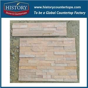 Pure Pink Slate Kitchen Wall Covering, Nature Split Resort and Park Art Deco Culture Stone