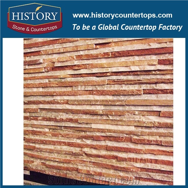 Rough Quartzite Polished Stacked Pure Pink Interior Wall Cladding, Wall Décor New Design Cheap Building Construction Culture Stone