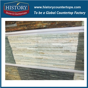 Stacked Nature Split Slate Cultural Stone for Interlocking Interior and Exterior Wall Cladding, Wall Décor, Corner Panels