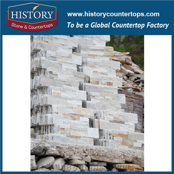 Stacked Nature Split Slate Cultural Stone for Interlocking Interior and Exterior Wall Cladding, Wall Décor, Corner Panels