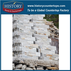 Stacked Nature Split Slate Cultural Stone for Interlocking Interior and Exterior Wall Cladding, Wall Décor, Corner Panels