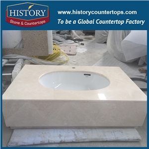 Turkey White Magnolia Marble Countertops, Polishing Bathroom Countertops, Vanity Tops for Solid Surface, Cut-To-Size for Sale