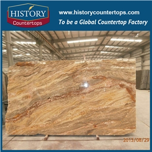 Turky Marble Gold Imperial Slabs& Tiles for Kitchen Countertops ,Bathroom Vanity Tops, Wall and Floor Decoration
